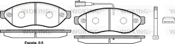 Тормозные колодки WOKING P1337301