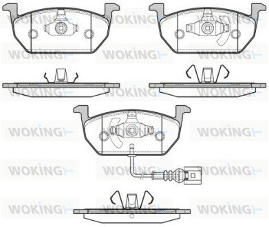 Тормозні (гальмівні) колодки woking P17013.01 на Фольксваген Гольф 7