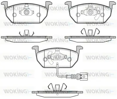 Тормозні (гальмівні) колодки WOKING P1701301