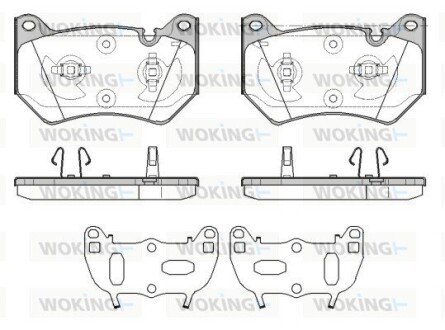 Передні тормозні (гальмівні) колодки woking P19393.10