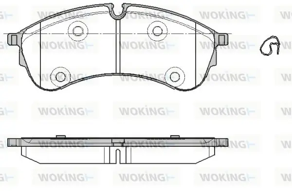 Передні тормозні (гальмівні) колодки WOKING P19473.00 (фото 1)