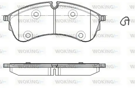 Передні тормозні (гальмівні) колодки WOKING P19473.00
