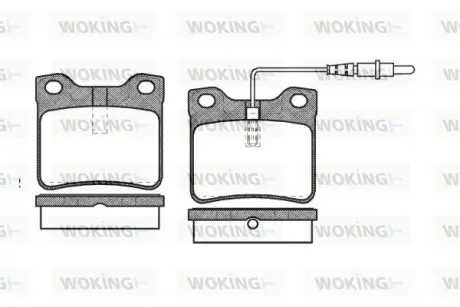 Тормозні (гальмівні) колодки WOKING P221322