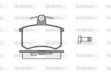 Задні тормозні (гальмівні) колодки WOKING P035300