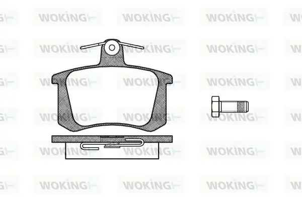 Задні тормозні (гальмівні) колодки WOKING P035320 (фото 1)
