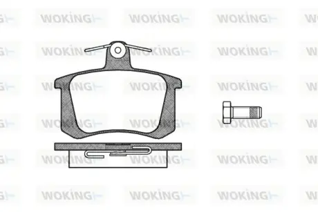 Задні тормозні (гальмівні) колодки WOKING P035320