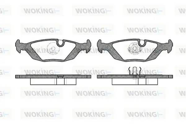 Задние тормозные колодки WOKING P055300