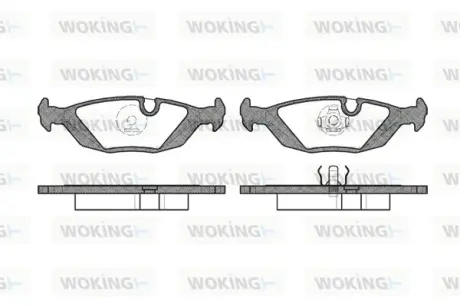 Задние тормозные колодки WOKING P055300 Бмв E28