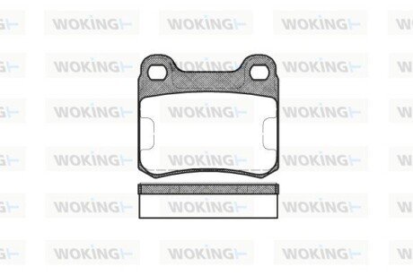 Задні тормозні (гальмівні) колодки woking P0573.10