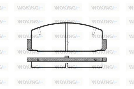 Задние тормозные колодки woking P0793.20 на Мазда 6 gg