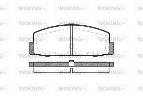 Задние тормозные колодки woking P0793.30 на Мазда Бт 50