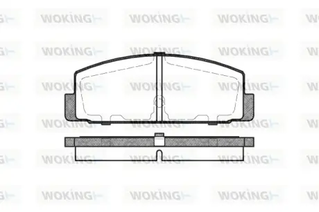 Задні тормозні (гальмівні) колодки WOKING P079330