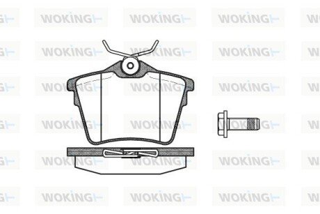 Задні тормозні (гальмівні) колодки woking P10033.00 на Пежо 407