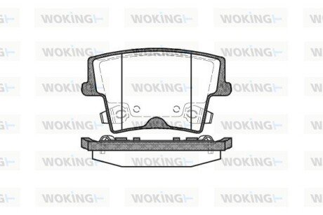 Задні тормозні (гальмівні) колодки woking P10273.08 на Крайслер 300с