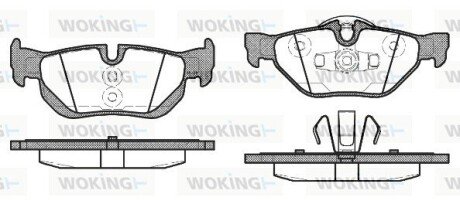 Задние тормозные колодки woking P10453.10