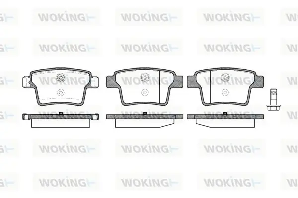 Задние тормозные колодки WOKING P1049310