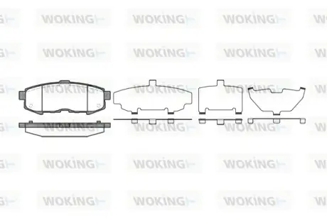 Задние тормозные колодки WOKING P10603.00