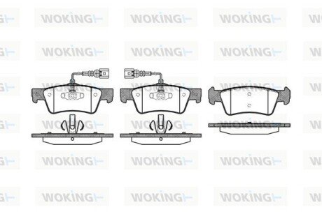 Задні тормозні (гальмівні) колодки woking P10873.02