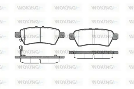 Задние тормозные колодки WOKING P1088301 Ниссан Нп 300