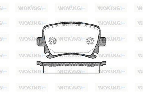 Задние тормозные колодки woking P11313.00 на Шкода Суперб 1