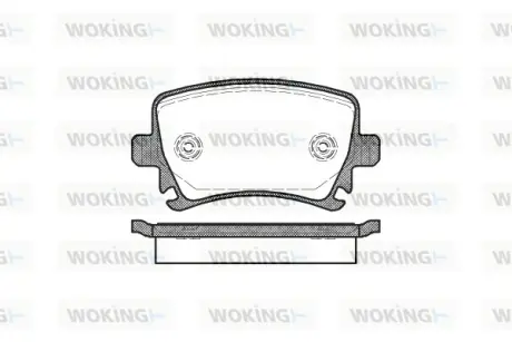 Задні тормозні (гальмівні) колодки WOKING P11313.00