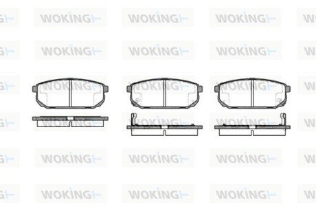 Задние тормозные колодки woking P11423.02