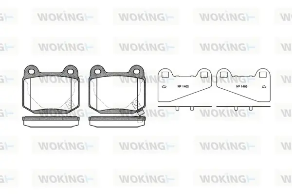 Задние тормозные колодки WOKING P1143.52
