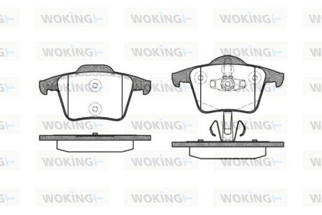 Задние тормозные колодки woking P11443.00 на Вольво Xc90