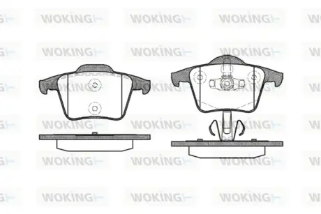 Задні тормозні (гальмівні) колодки WOKING P1144300