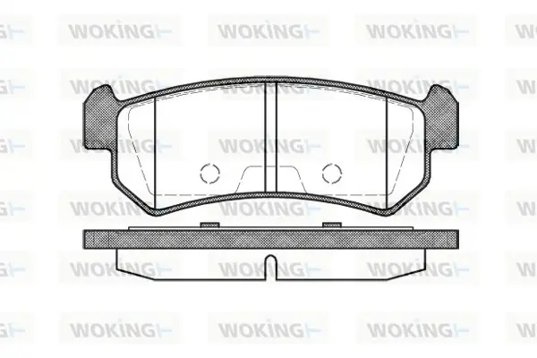 Задние тормозные колодки WOKING P1148300