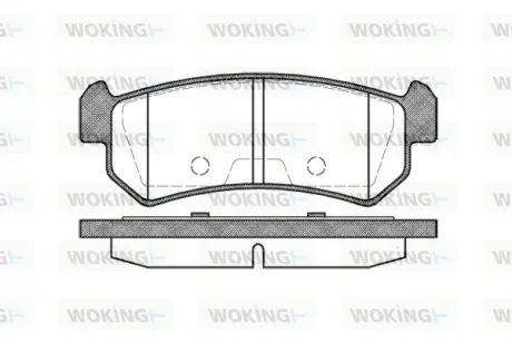 Задние тормозные колодки WOKING P1148300 Chevrolet Lacetti
