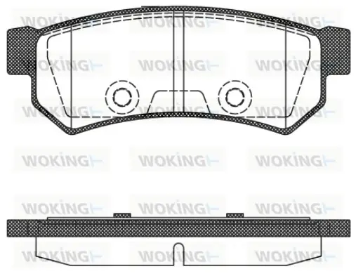 Задние тормозные колодки WOKING P1148310