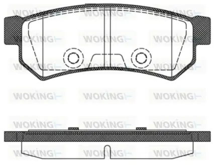 Задние тормозные колодки WOKING P1148310 Chevrolet Lacetti