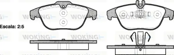 Задні тормозні (гальмівні) колодки WOKING P12053.00 (фото 1)