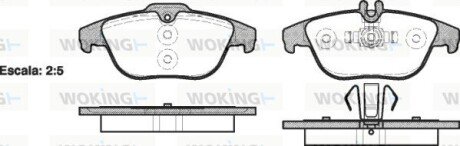 Задние тормозные колодки woking P12053.00 на Мерседес C-Class S204/C204