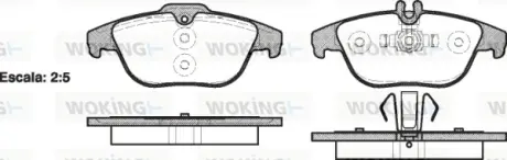 Задні тормозні (гальмівні) колодки WOKING P12053.00