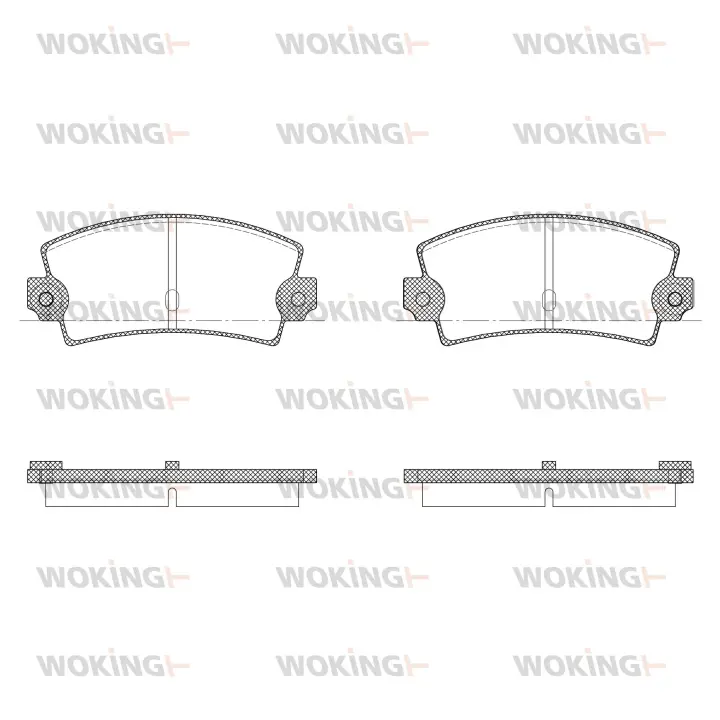 Задние тормозные колодки WOKING P1213.36