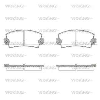 Задние тормозные колодки WOKING P1213.36