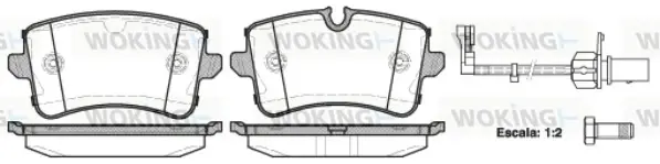 Задние тормозные колодки WOKING P1243310