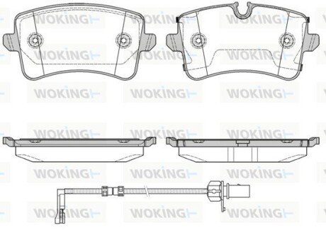 Задні тормозні (гальмівні) колодки woking P12433.20