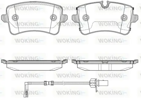 Задні тормозні (гальмівні) колодки WOKING P1243320