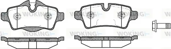 Задні тормозні (гальмівні) колодки WOKING P1244300 (фото 1)
