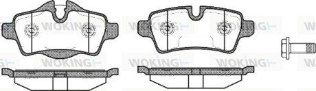 Задні тормозні (гальмівні) колодки woking P1244300