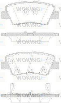 Задние тормозные колодки woking P12623.42 на Киа Опирус