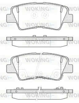 Задні тормозні (гальмівні) колодки WOKING P1262352