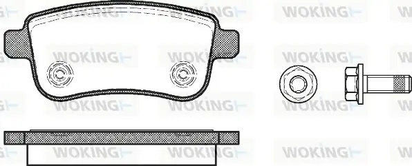 Задние тормозные колодки WOKING P1287300