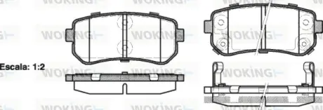 Задні тормозні (гальмівні) колодки WOKING P1309302