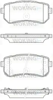Задні тормозні (гальмівні) колодки WOKING P1309342