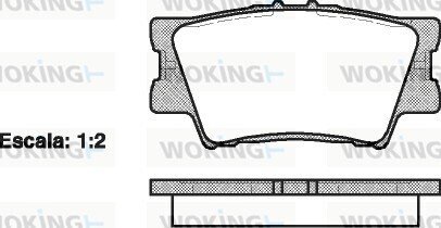 Задние тормозные колодки woking P13313.00 на Тойота Камри 40