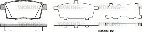 Задні тормозні (гальмівні) колодки WOKING P1368300
